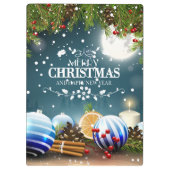 Schönes Weihnachtsdesign mit Schneefälle Klemmbrett (Rückseite)