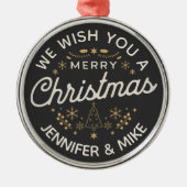 Schönes Weihnachtsdesign Ornament Aus Metall (Vorne)