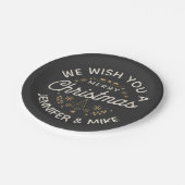 Schönes Weihnachtsdesign Pappteller (Schrägansicht)