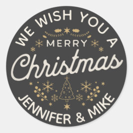 Schönes Weihnachtsdesign Runder Aufkleber