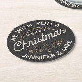 Schönes Weihnachtsdesign Runder Pappuntersetzer (Angewinkelt)