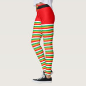Schönes Weihnachtself gestreift Leggings (Links)