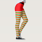 Schönes Weihnachtself gestreift Leggings (Rechts)