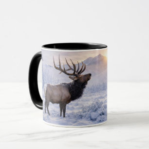 Schönes Weihnachtsferien-Elch im Schnee Tasse