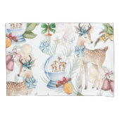 Schönes Weihnachtsfest im Wasserfarben Kissenbezug (Vorderseite-Links)