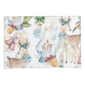 Schönes Weihnachtsfest im Wasserfarben Kissenbezug (Vorderseite-Rechts)