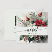 Schönes Weihnachtsgebäck Bouquet Foto Feiertagskarte (Vorne/Hinten)