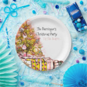 Schönes Weihnachtsjahr Party Rosa Pappteller (Party)