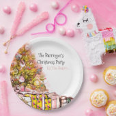 Schönes Weihnachtsjahr Party Rosa Pappteller (Party)