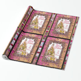 Schönes Weihnachtsjubiläum Party Pink Geschenkpapier