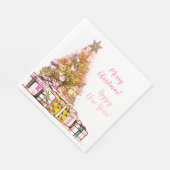 Schönes Weihnachtsjubiläum Party Pink Serviette (Ecke)