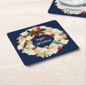 Schönes Weihnachtskranz-Untersetzer-Set Rechteckiger Pappuntersetzer (angewinkelt)