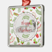 Schönes Weihnachtskriptereignis Foto Ornament Aus Metall (Links)