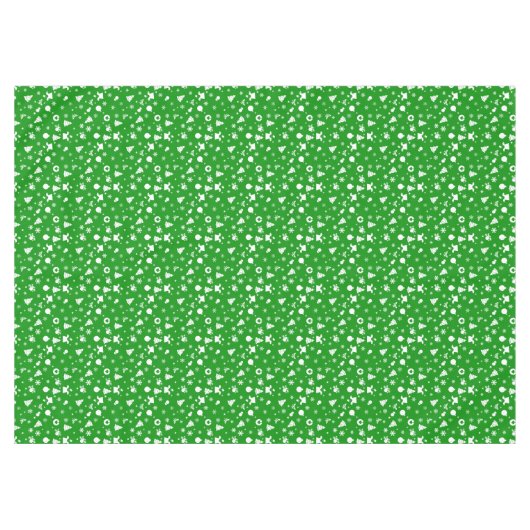 Schönes Weihnachtsmuster auf grüner Tischdecke (Vorderseite (Horizontal))