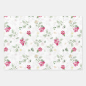 Schönes Weihnachtsmuster der Wasserfarbe - Blume Geschenkpapier Set (Vorderseite 2)