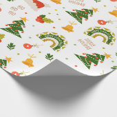 Schönes Weihnachtsmuster Geschenkpapier (Ecke)