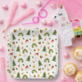 Schönes Weihnachtsmuster Pappteller (Party)