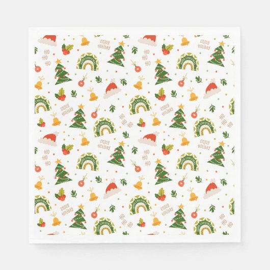 Schönes Weihnachtsmuster Serviette (Vorderseite)