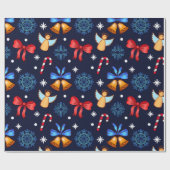 Schönes Weihnachtsmuster Wrapping Paper Geschenkpapier (Flach)