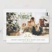 Schönes Weihnachtsrahmen Personalisiertes Foto Feiertagskarte (Vorderseite)