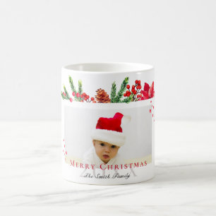 Schönes Weihnachtsrahmen Personalisiertes Foto Kaffeetasse