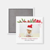 Schönes Weihnachtsrahmen Personalisiertes Foto Magnet (Vorderseite/Rückseite)