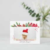 Schönes Weihnachtsrahmen Personalisiertes Foto Postkarte (Stehend Vorderseite)