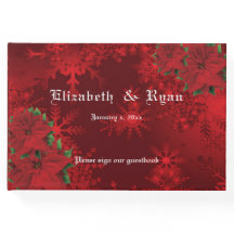 Schönes Weihnachtsrot, Schneeflocken, Custom