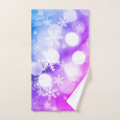 Schönes Weihnachtstuch mit Schneeflocken Badhandtuch Set (Handtuch)