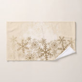 Schönes Weihnachtstuch mit Schneeflocken Badhandtuch Set (Handtuch)