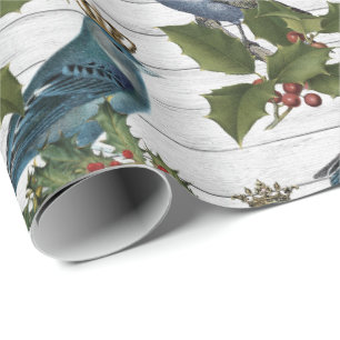 Schönes Weihnachtsvogelmuster Geschenkpapier