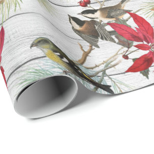 Schönes Weihnachtsvogelmuster Geschenkpapier