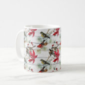 Schönes Weihnachtsvogelmuster Kaffeetasse (Vorderseite Links)