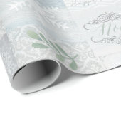 Schönes Weihnachtsweiße und silberne Geschenkpapier (Rolleneckpunkt)