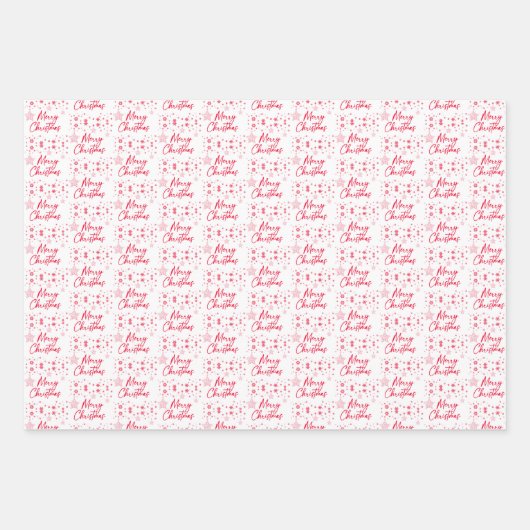 Schönes Weihnachtswrapping Paper Flat Sheet Set 3 Geschenkpapier Set (Vorderseite 2)
