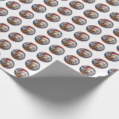 Schönes Weimaraner Hundeschlittmuster Geschenkpapier (Ecke)