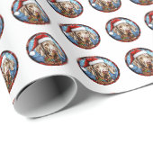Schönes Weimaraner Hundeschlittmuster Geschenkpapier (Rolleneckpunkt)