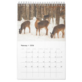 Schönes Weiß angebundene Rotwild Kalender (Feb 2026)