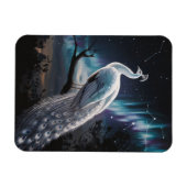 Schönes Weiß Pfau Aurora Borealis Landschaftlich Magnet (Horizontal)