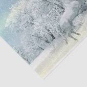 Schönes Weiß Pferd im Schnee Seidenpapier (Ausschnitt)