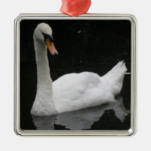 Schönes Weiß-Swan-Ornament Ornament Aus Metall