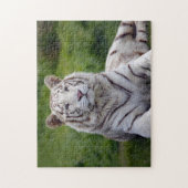 Schönes Weiß-Tiger-Foto Puzzle (Vertikal)