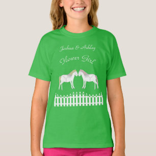 Schönes Weiße Hochzeitspferde, Gewächshaus T-Shirt