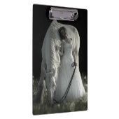 Schönes Weiße Pferd Klemmbrett (Rechts)