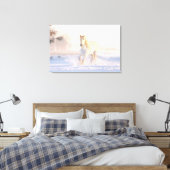 Schönes Weiße Pferd Leinwanddruck (Insitu (Schlafzimmer))