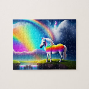 Schönes Weiße Pferd Puzzle