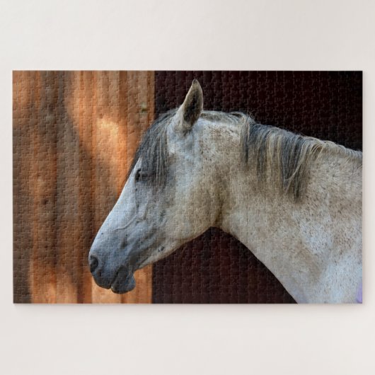 Schönes Weiße Pferd Puzzle (Horizontal)