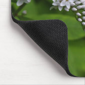 Schönes weißes Blumenmousepad mit Namen Mousepad (Ecke)