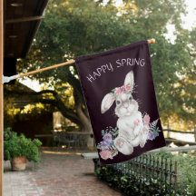 Schönes weißes Bunny - Blütenglücklicher Frühling