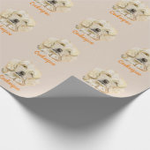 Schönes weißes Cockerpoo Original Digitale Kunst   Geschenkpapier (Ecke)